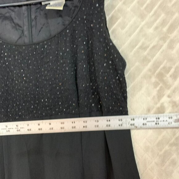 Jessica Howard Womens 12 Sheath Dress Black Cocktail Party Sparkly Sleeveless - Picture 8 of 15